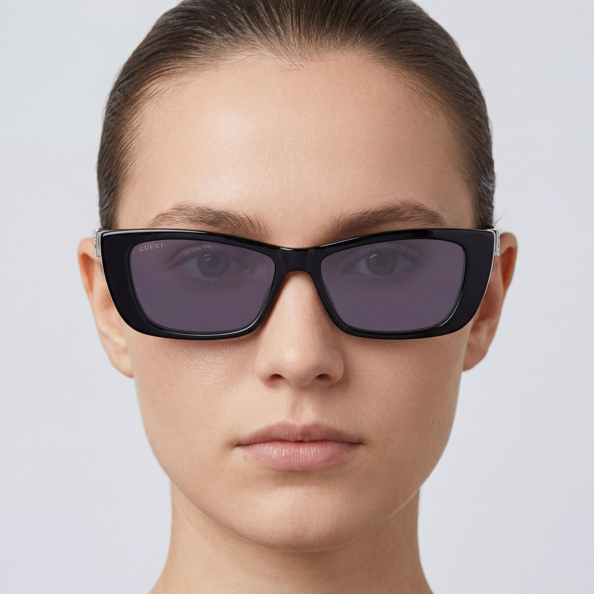 Gafas de sol Gucci GG1681 ojo de gato, negras y grises, unisex, 53 mm, Photo 3
