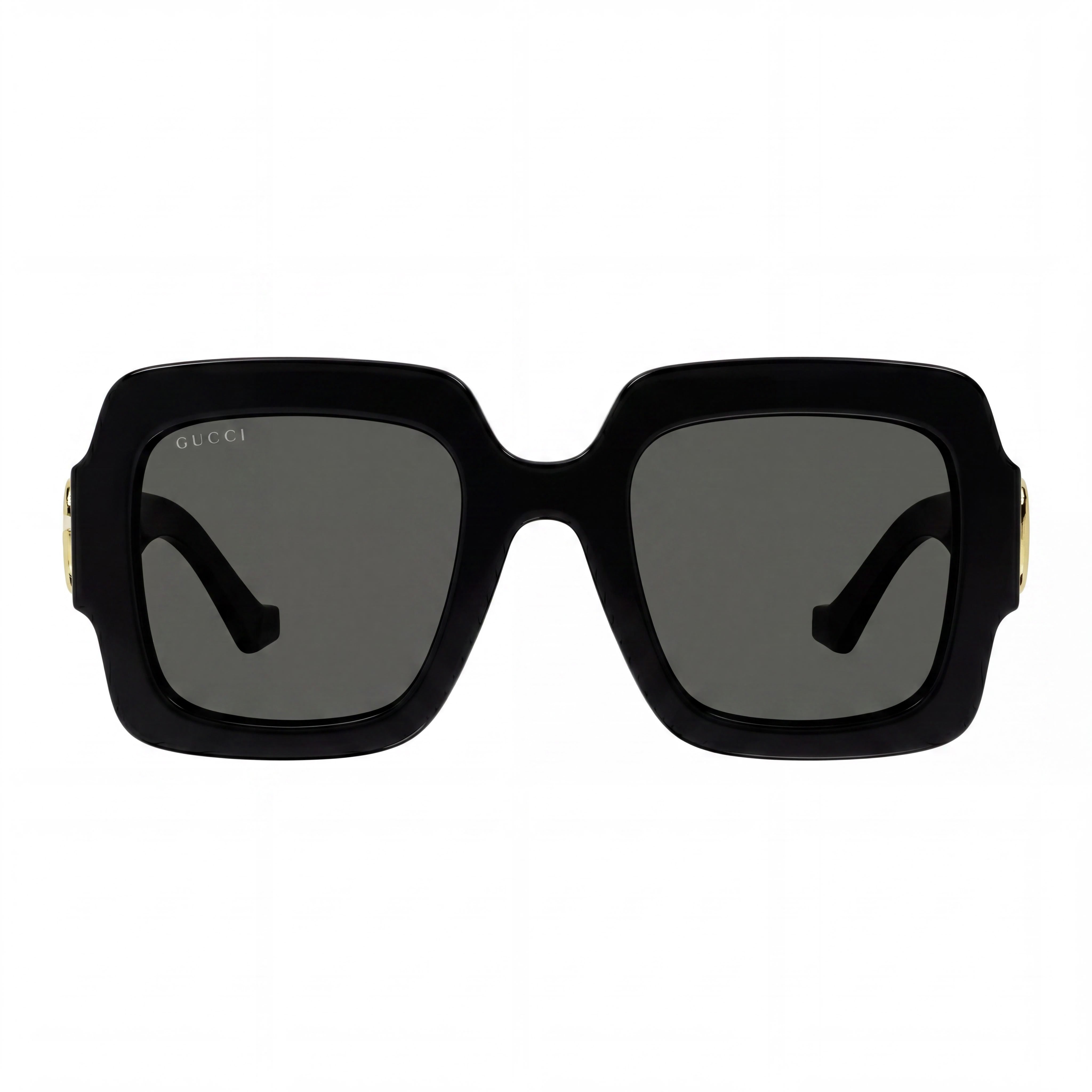 Gafas de sol Gucci para mujer, cuadradas, extragrandes, inyectadas, con montura negra y gris, lentes grises, no polarizadas, 50 mm, Photo 2