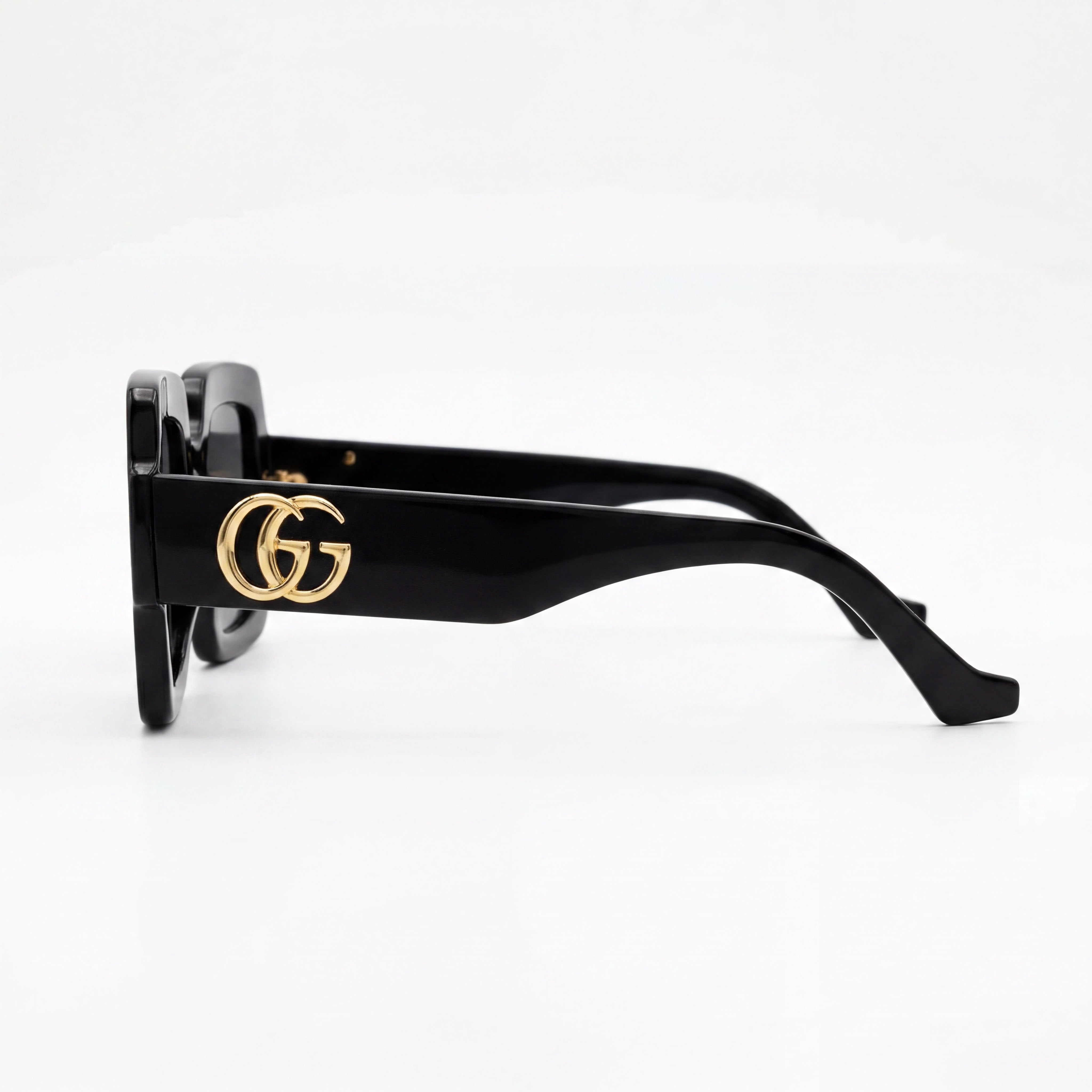 Gafas de sol Gucci para mujer, cuadradas, extragrandes, inyectadas, con montura negra y gris, lentes grises, no polarizadas, 50 mm, Photo 3