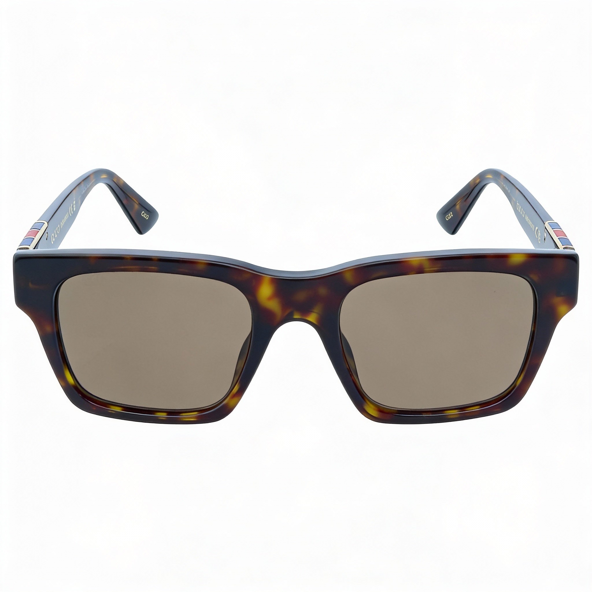 Gafas de sol unisex Gucci Classic de acetato negro con montura cuadrada y lentes marrones no polarizadas de 51 mm, Photo 2