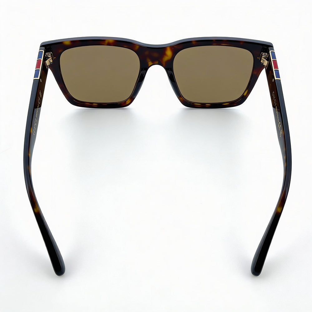 Gucci Classic Square Sunglasses Unisex — side view, Non-Polarized Brown lens