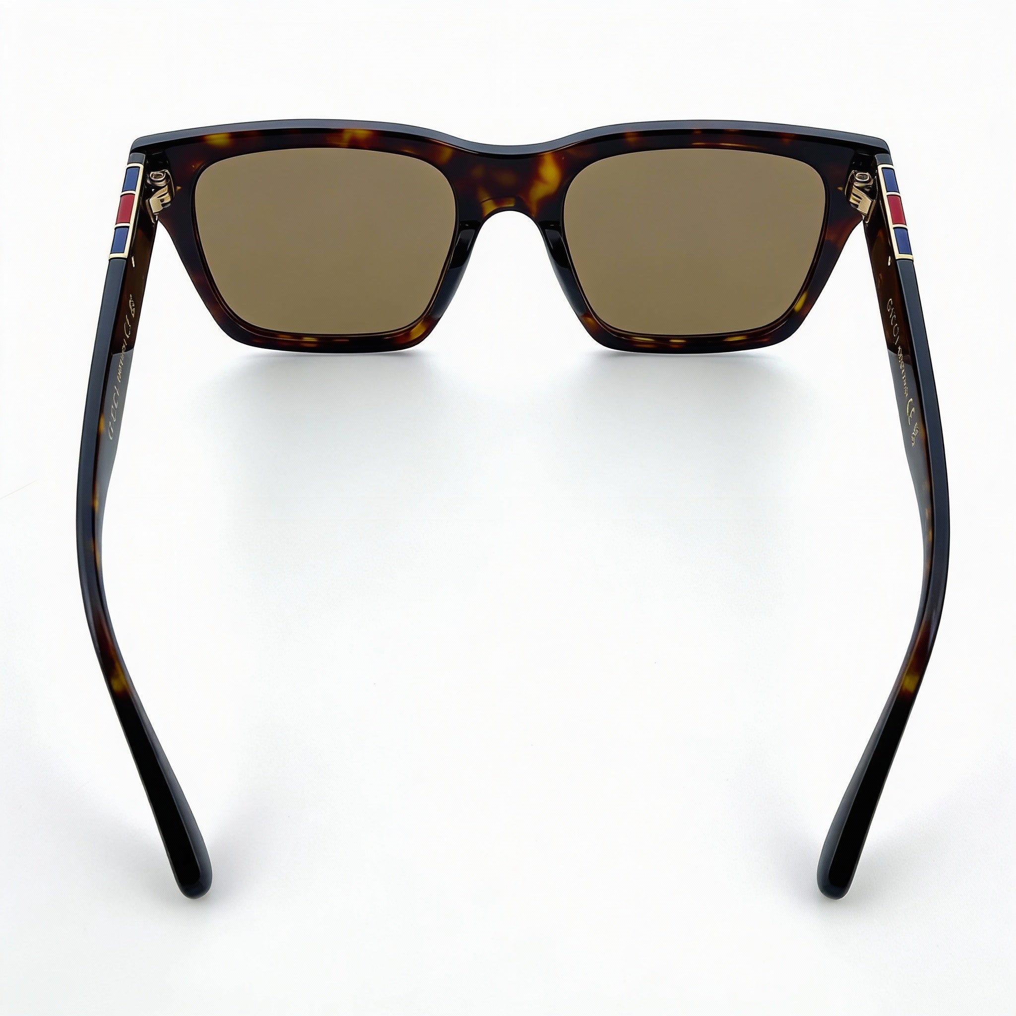 Gafas de sol unisex Gucci Classic de acetato negro con montura cuadrada y lentes marrones no polarizadas de 51 mm, Photo 3