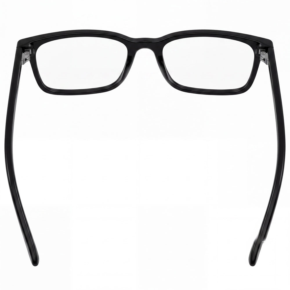 Gucci GG 1997 O-005 Rectangle Eyeglasses Unisex — side view, Black Acetate temples