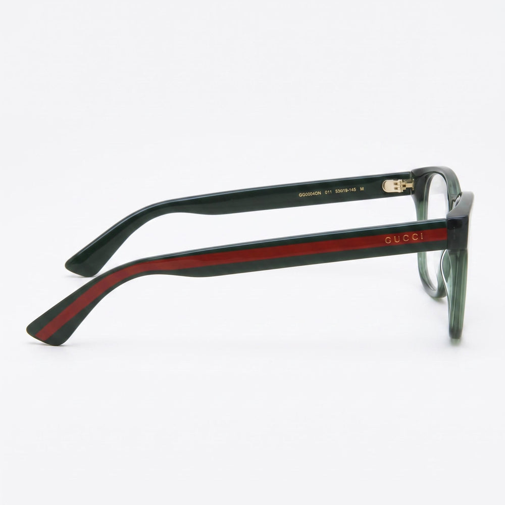 Gucci GG0004ON 011 Square Eyeglasses for Men — front view, Plastic