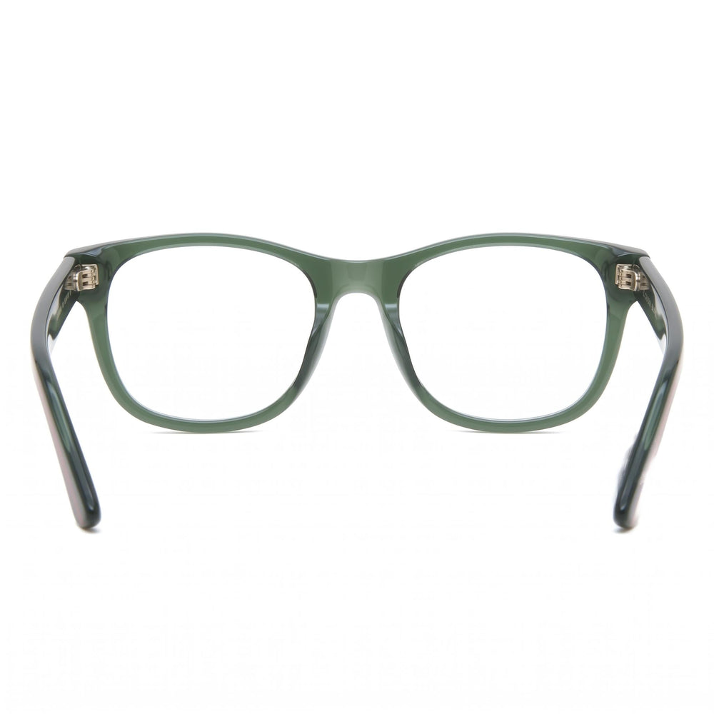 Gucci GG0004ON 011 Square Eyeglasses Men — side view, Green Plastic temples
