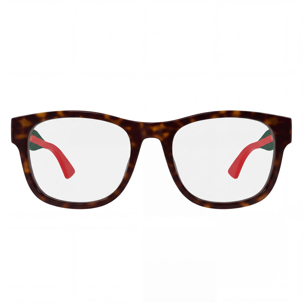 Gucci GG0004ONN Square Eyeglasses for Men — front view, Recycled Acetate