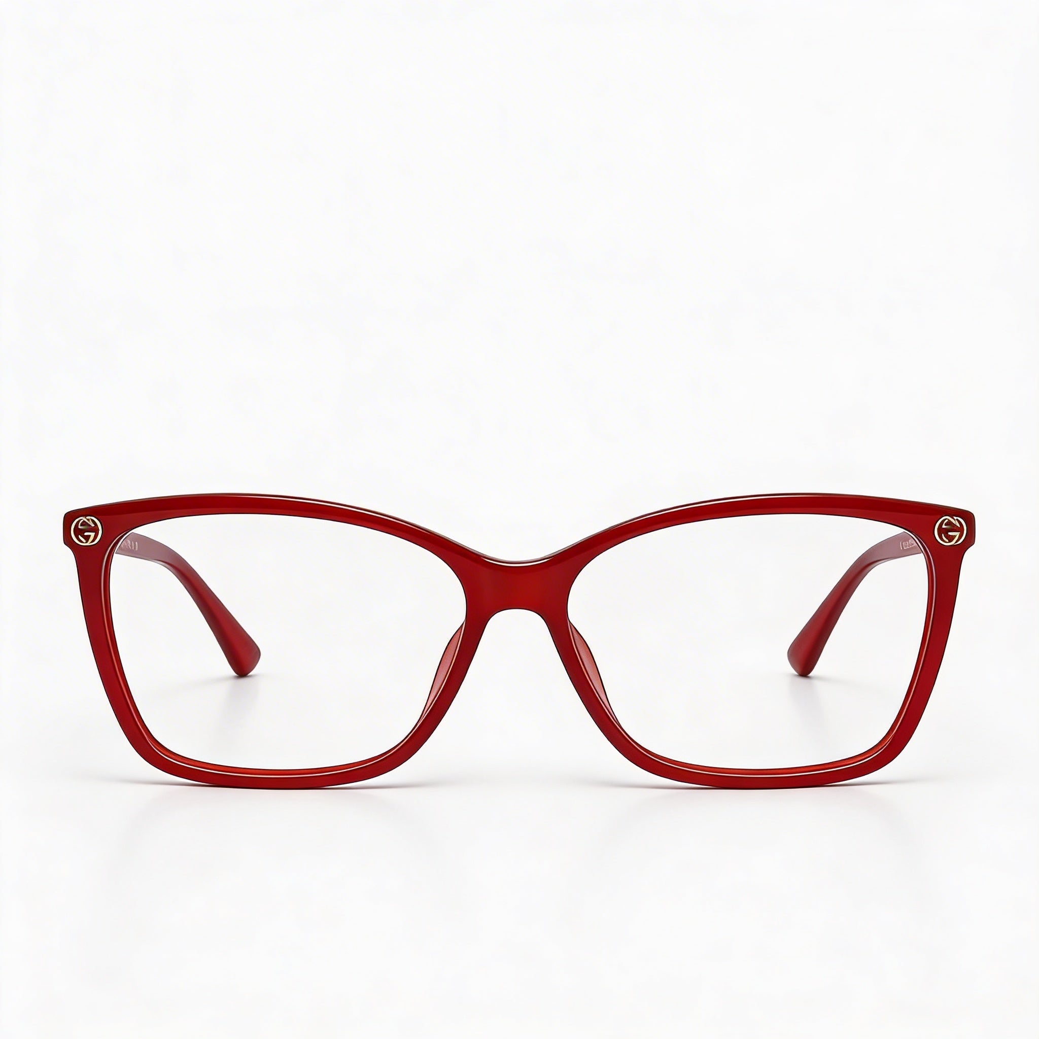 Gucci Gg0025o-004 Red Rectangle Eyeglasses for Women, Plastic 56mm, Photo 2