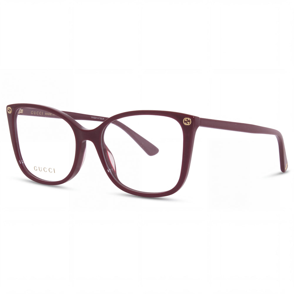 Gucci Gg0026o-012 Burgundy Rectangle Eyeglasses for Women, Plastic frame