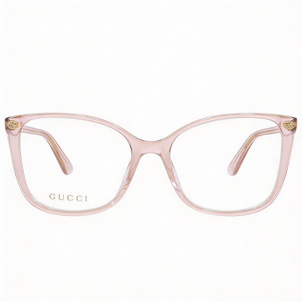 Gucci GG0026O Square Eyeglasses for Women — front view, Plastic