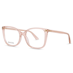 Gucci GG0026O Pink Square Eyeglasses for Women, Plastic frame