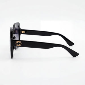 Gucci Gg0036sn-001 Square Sunglasses Women — side view, Polarized Black-Grey lens