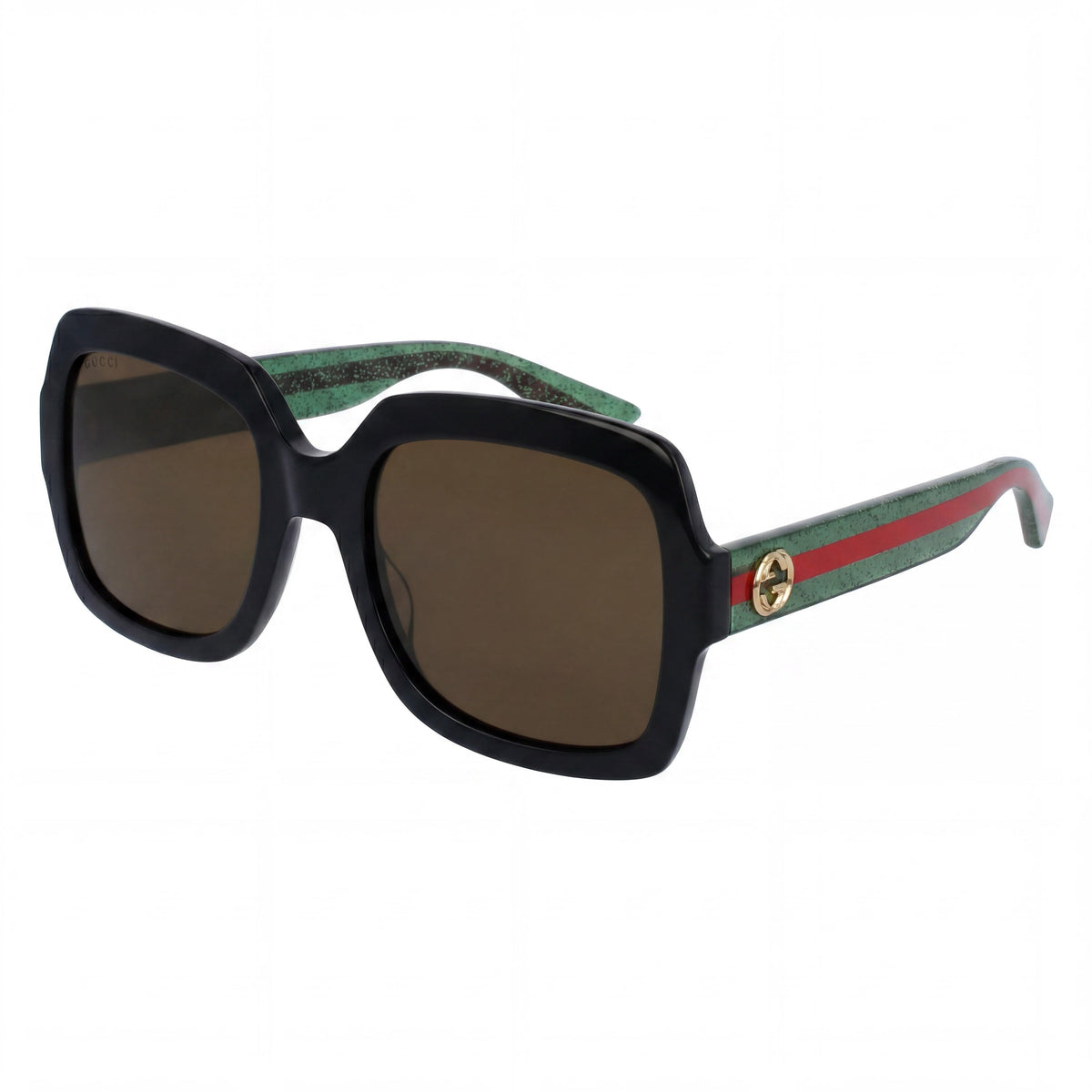 Gucci Gg0036sn Black, Green, Brown Square Sunglasses for Women, 54mm, Photo 1
