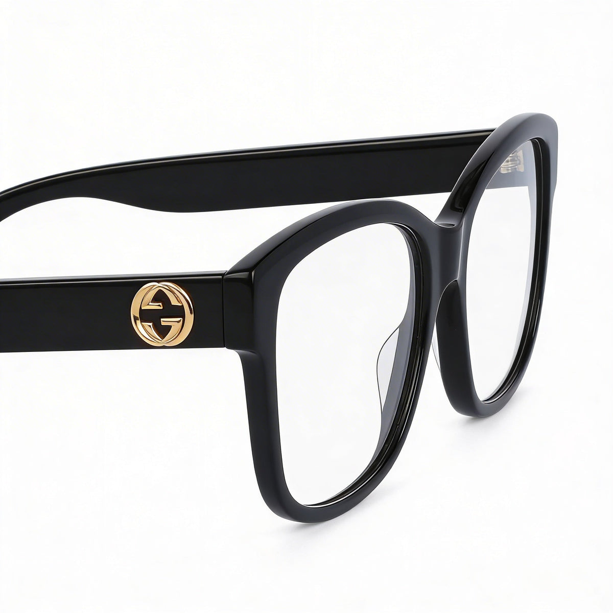 Gafas graduadas cuadradas para mujer Gucci Gg0038on 001 en negro, 54 mm, Photo 3