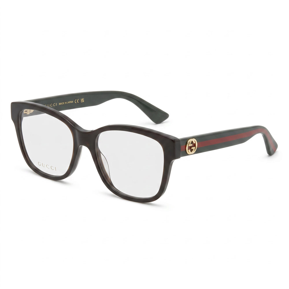 Gucci GG0038ON-011 Black Square Eyeglasses for Women, Plastic frame