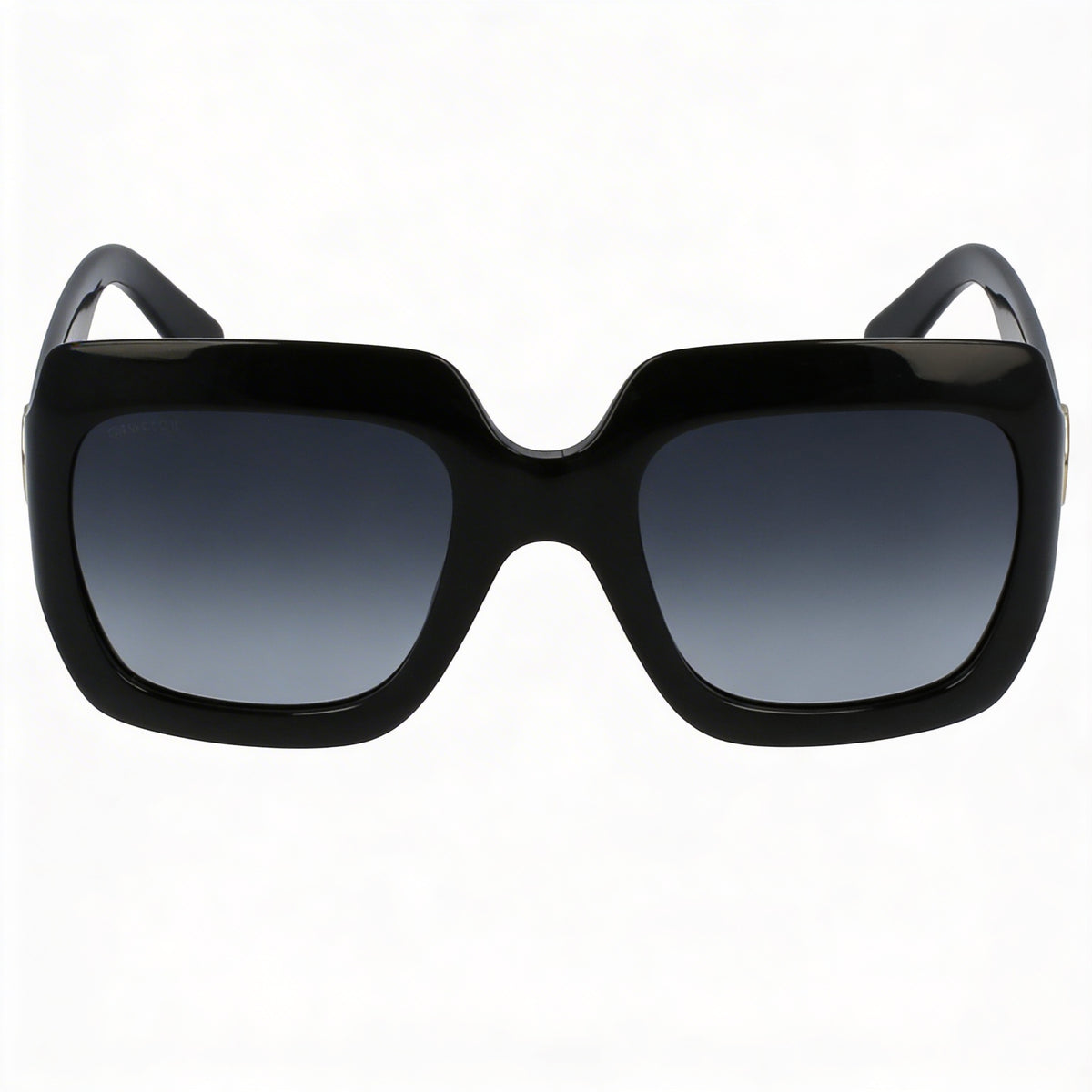 Gafas de sol cuadradas unisex Gucci GG0053SN, color negro brillante, 54 mm, Photo 2
