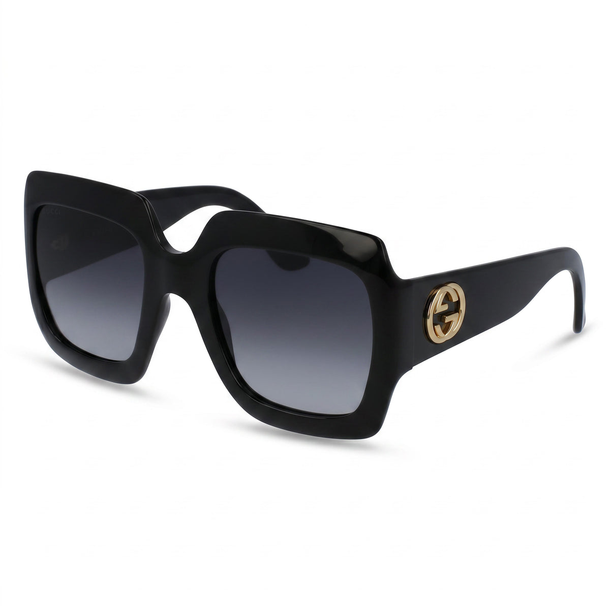 Gafas de sol cuadradas unisex Gucci GG0053SN, color negro brillante, 54 mm, Photo 1