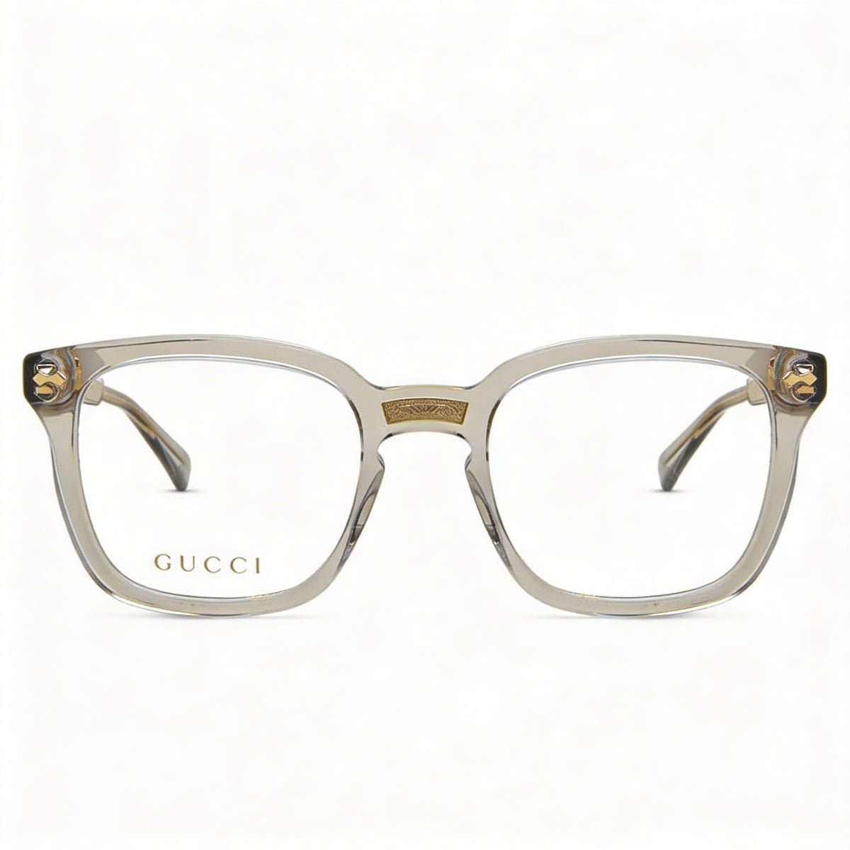 Gucci GG0184O Grey Transparent Rectangle Eyeglasses Unisex, Photo 2