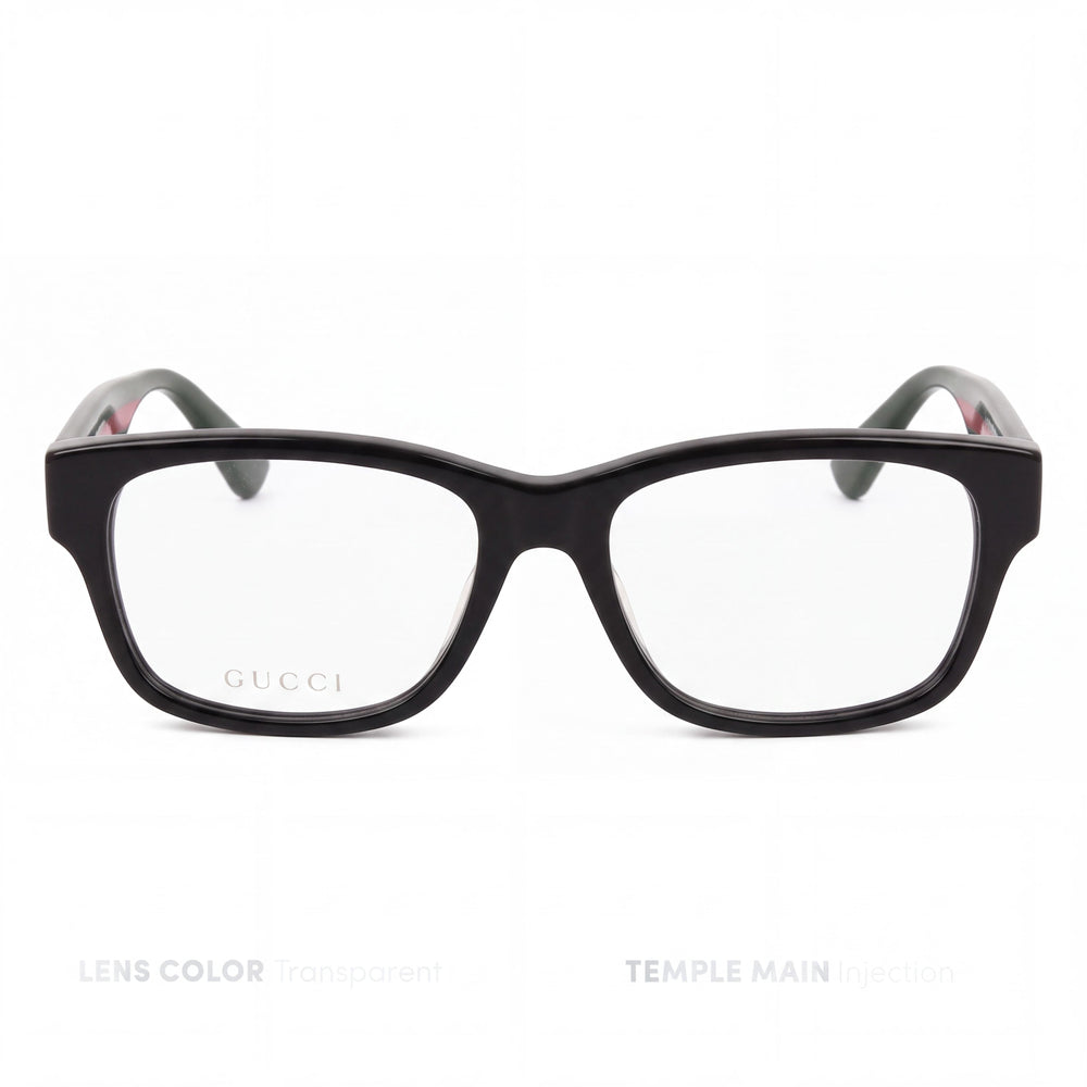 Gucci GG0343O Rectangle Eyeglasses Unisex — front view, Plastic