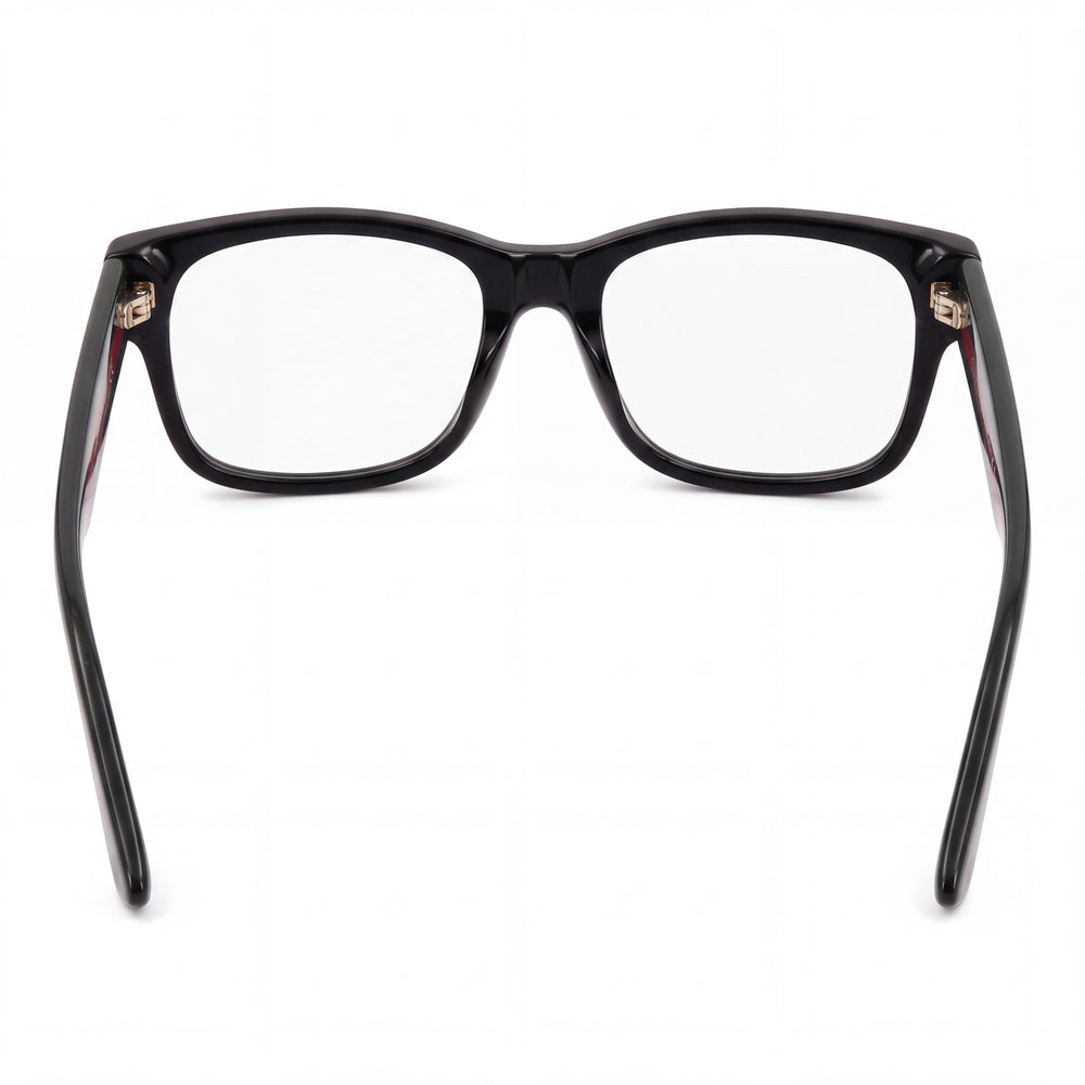 Gucci GG0343O Rectangle Eyeglasses Unisex — side view, Green Plastic temples