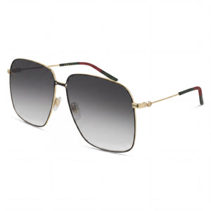 Gucci GG0394S-001 Gold Butterfly Sunglasses for Women, Grey Gradient lens