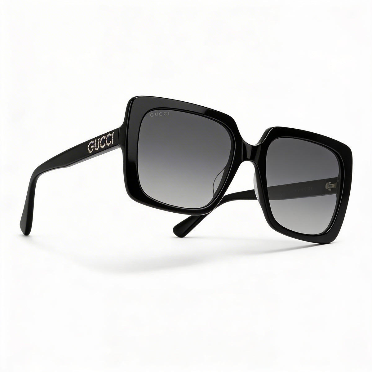 Gucci GG0418S Black Crystal Grey Square Sunglasses for Women, 54mm, Photo 2