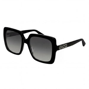 Gucci GG0418S Black Square Sunglasses for Women, Grey Gradient lens
