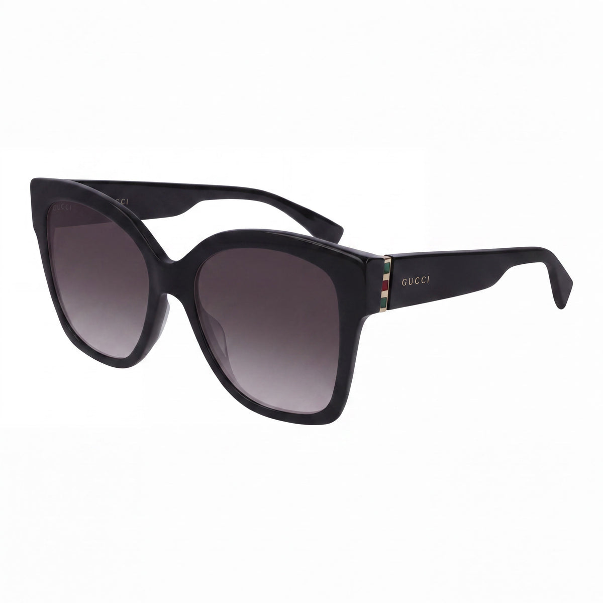 Gafas de sol cuadradas para mujer Gucci GG0459S, negro-dorado-gris, 54 mm, Photo 1