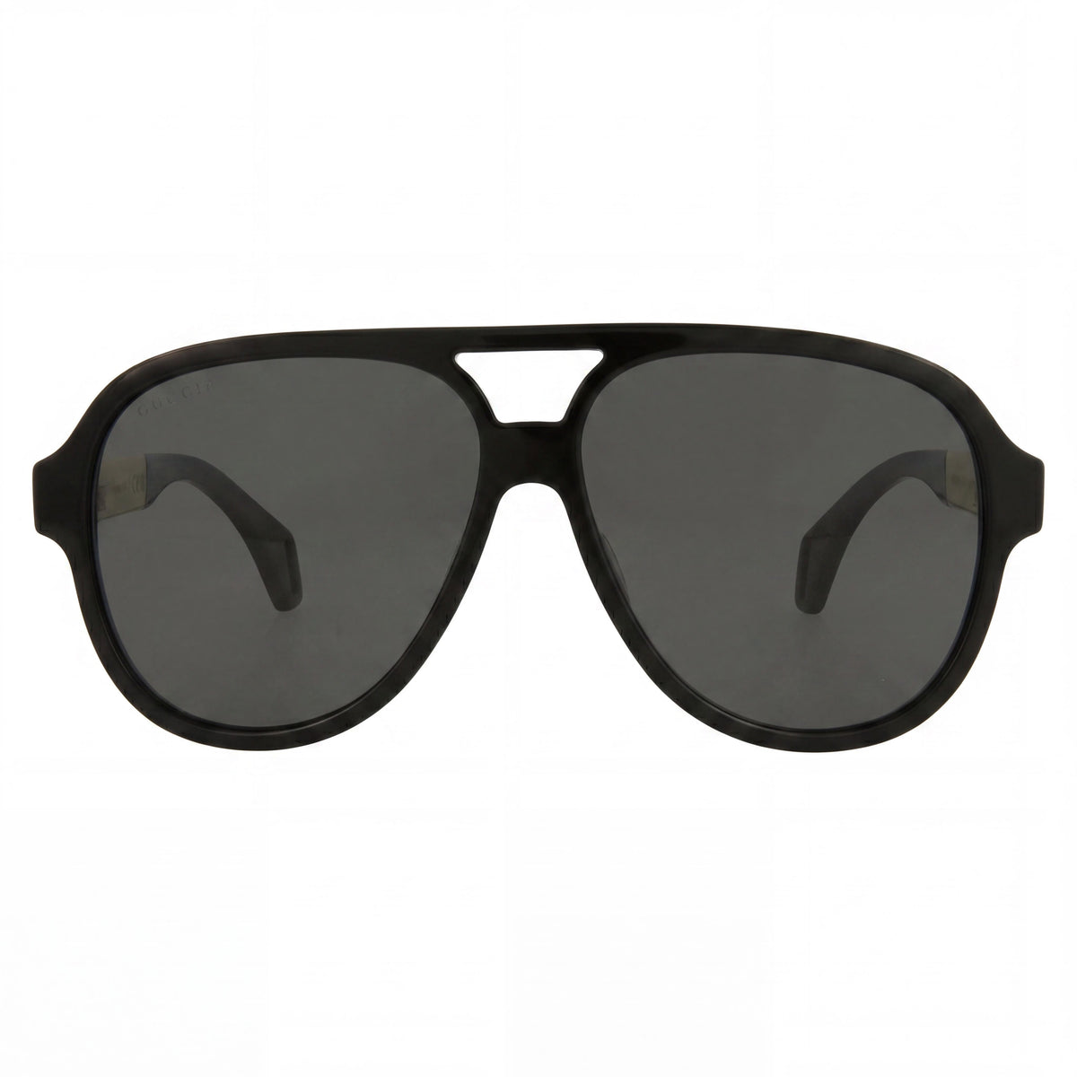 Gucci GG0463S Black White Grey Aviator Sunglasses for Men, 58mm, Photo 2
