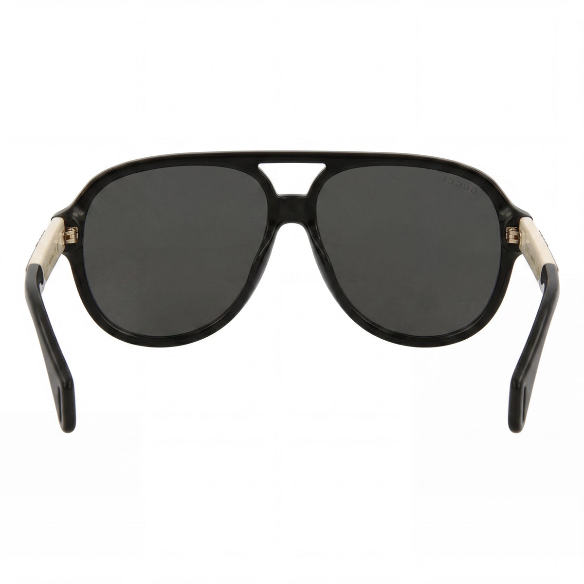 Gucci GG0463S Black White Grey Aviator Sunglasses for Men, 58mm, Photo 4