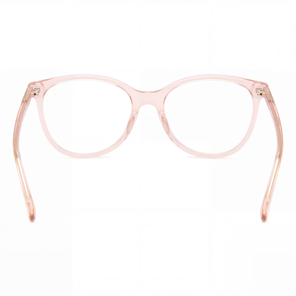 Gucci Gg0550o-012 Cat Eye Eyeglasses Women — side view, Beige Plastic temples