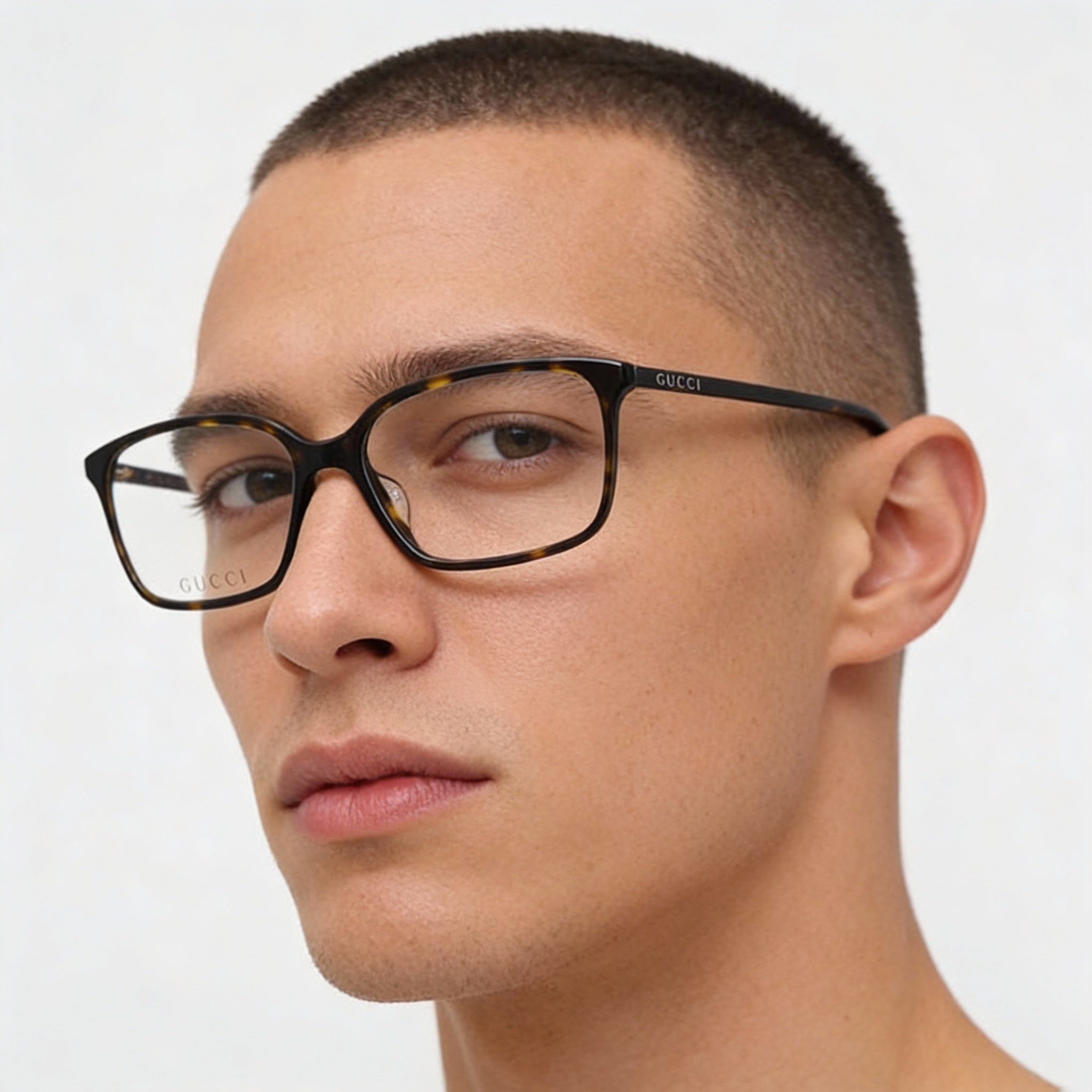 Gafas Rectangulares de Hombre Gucci GG0553OA 002 52 Havana, Photo 4