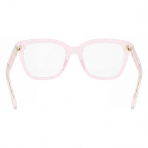 Gucci GG0566ON-004 Rectangle Eyeglasses Women — side view, Pink Acetate temples