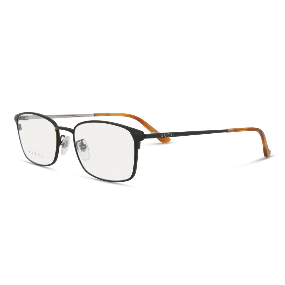 Gucci GG0579OK Black Rectangle Eyeglasses for Women, Metal frame