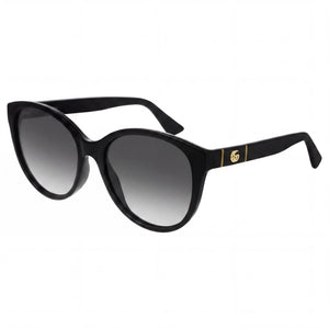 Gucci GG0631S Black Round Sunglasses for Women, Grey Gradient lens