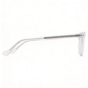Gucci GG0737O Square Eyeglasses Men — side view, Transparent Plastic temples