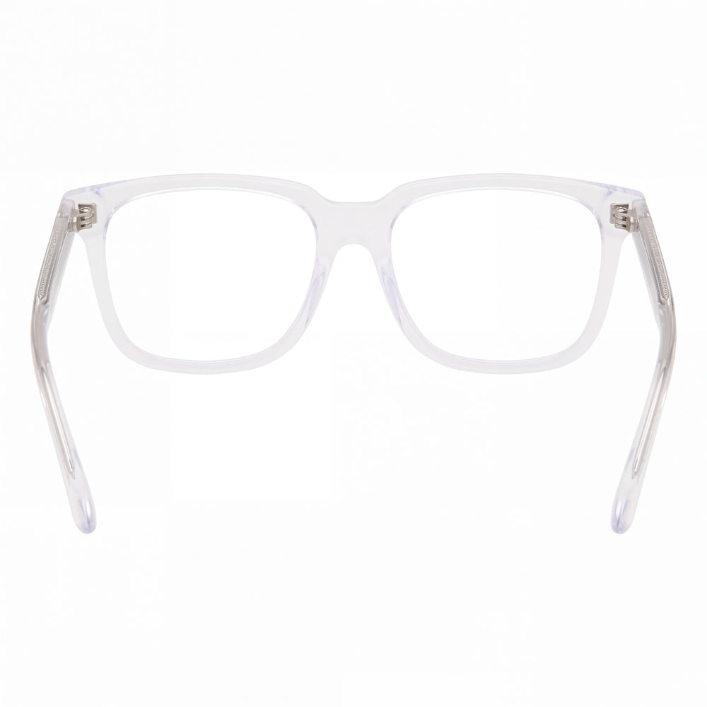 Gucci GG0737O Square Eyeglasses Men — side view, Transparent Plastic temples