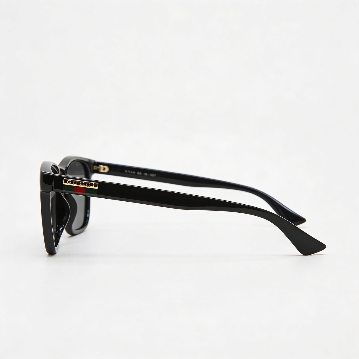 Gafas de sol cuadradas Gucci Gg0746sa-001 negras brillantes para mujer, 57mm, Photo 3