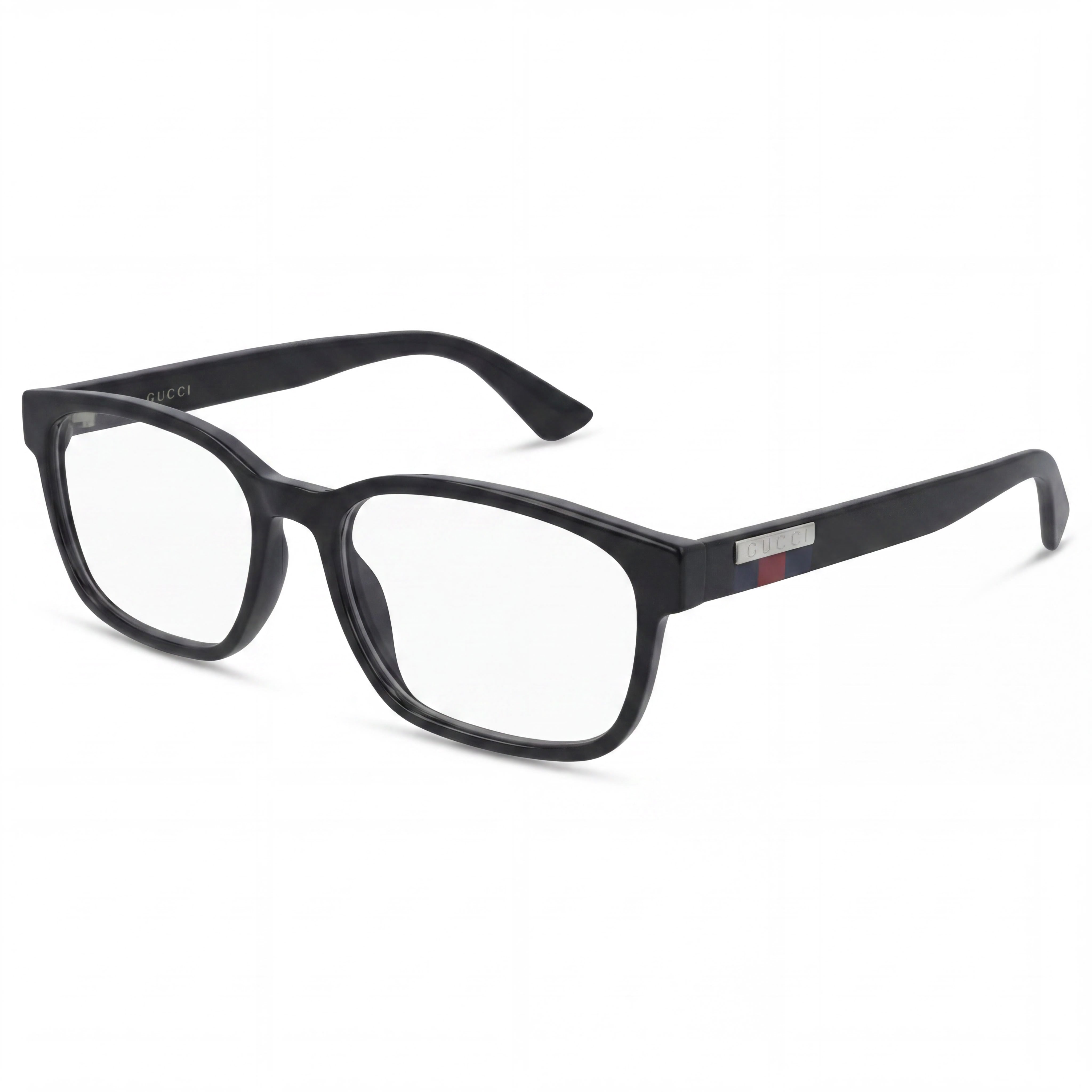 Gucci GG0749O-004 Black Rectangle Eyeglasses for Men, Plastic, Photo 1
