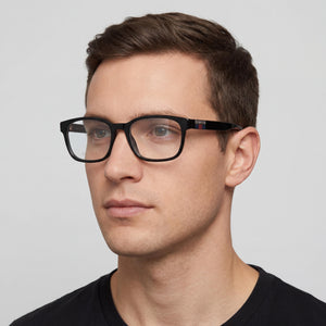 Gucci GG0749O-004 Rectangle Eyeglasses for Men — interior view, Polycarbonate demo lenses