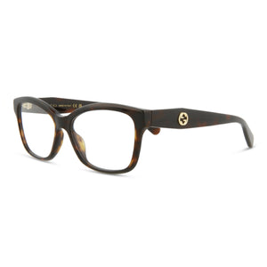 Gucci gg0798o Havana Rectangle Eyeglasses for Women, Plastic frame