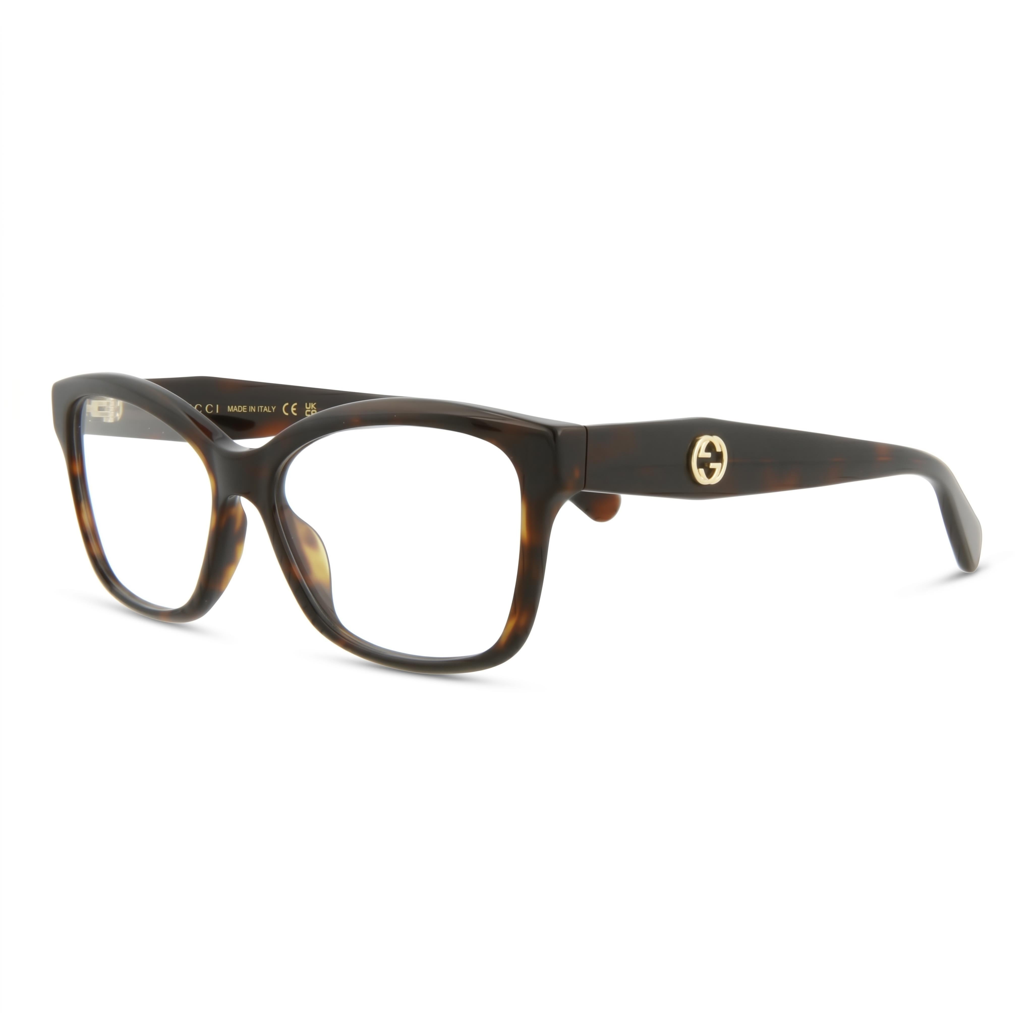 Gucci gg0798o Havana Rectangle Eyeglasses for Women, Plastic 53mm, Photo 1
