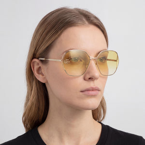 Gucci GG0818SA-004 Square Sunglasses for Women — interior view, Non-Polarized lens detail