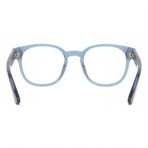 Gucci GG0927O Round Eyeglasses Men — side view, Blue Acetate temples