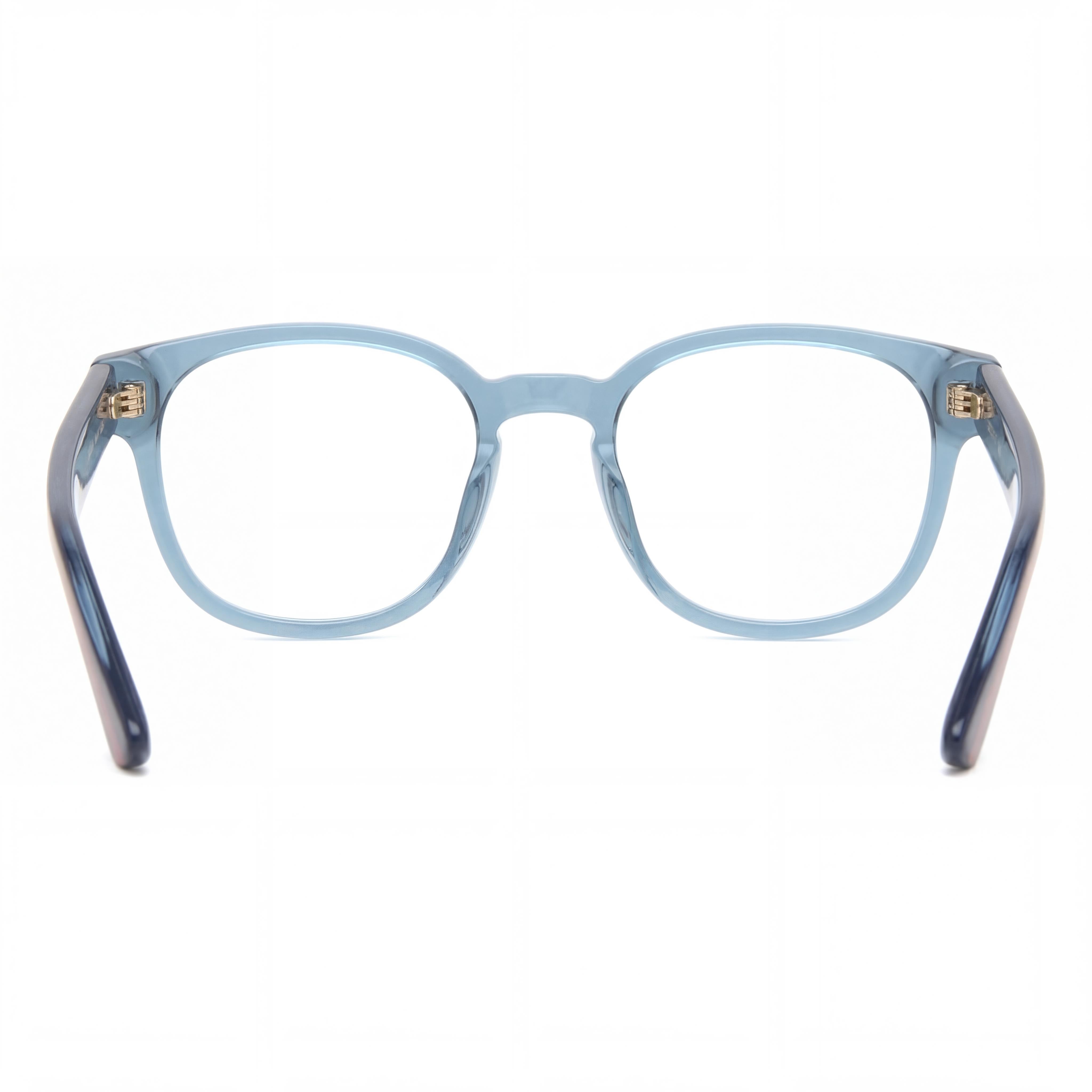 Gucci GG0927O Transparent Blue Round Eyeglasses for Men, Acetate 49mm, Photo 2