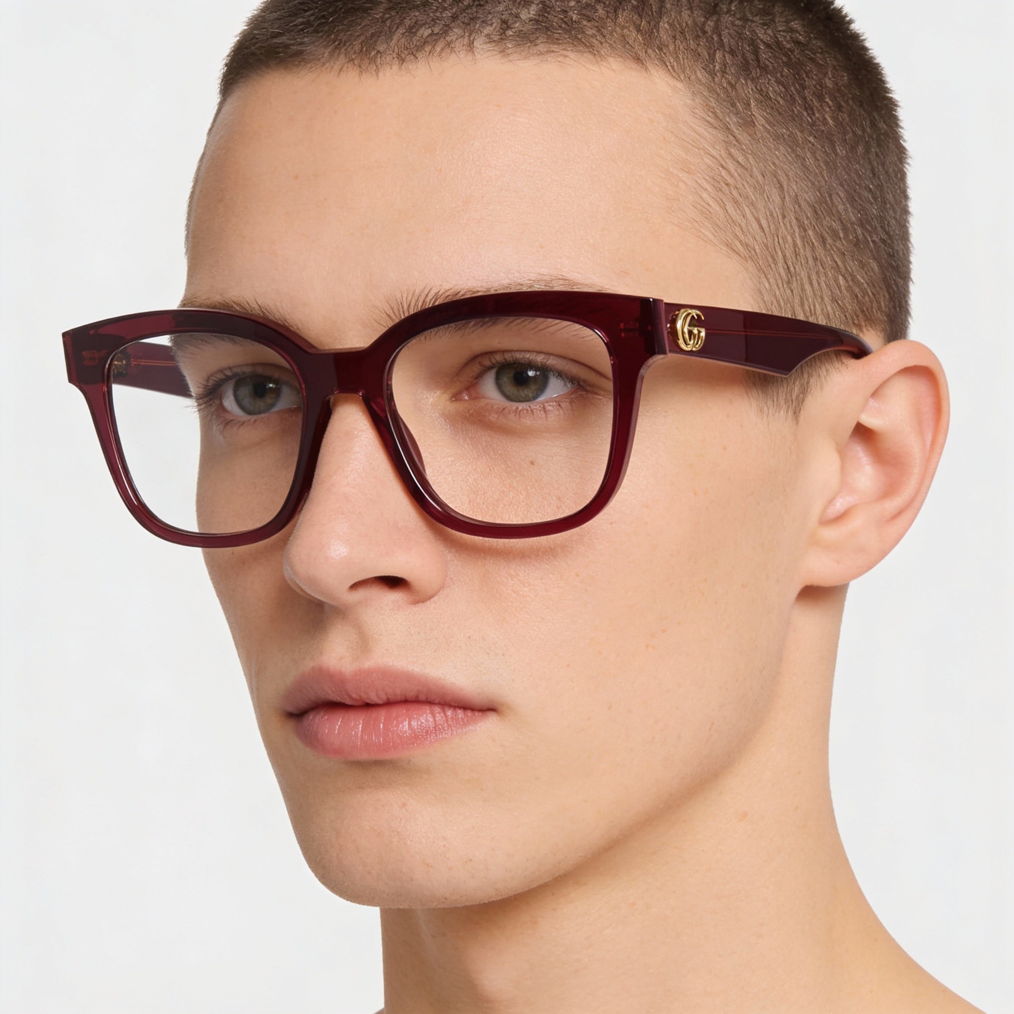 Gafas Unisex Cuadradas Gucci GG0958O 006 52 Burdeos, Acetato, Photo 3