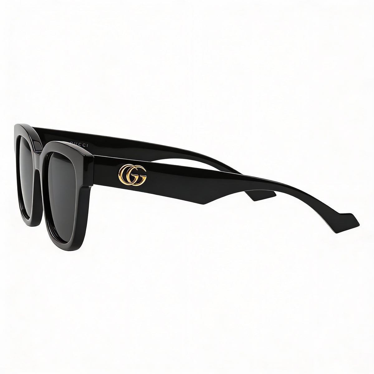 Gafas de sol rectangulares Gucci GG0998S negras brillantes para mujer, 52 mm, Photo 2
