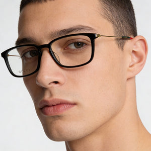 Gucci GG1056OA Rectangle Eyeglasses for Men — front view, Metal