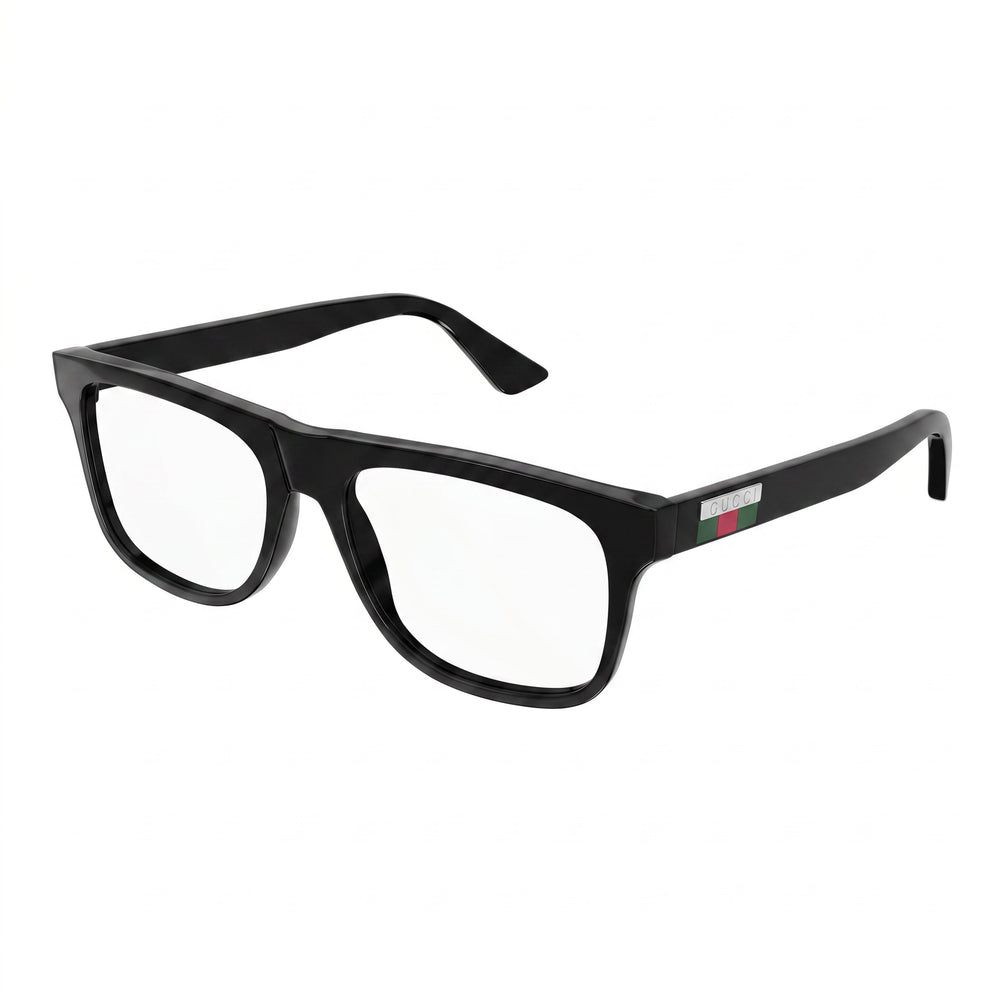 Gucci GG1117O 001 56 Black Square Eyeglasses for Men, Plastic frame