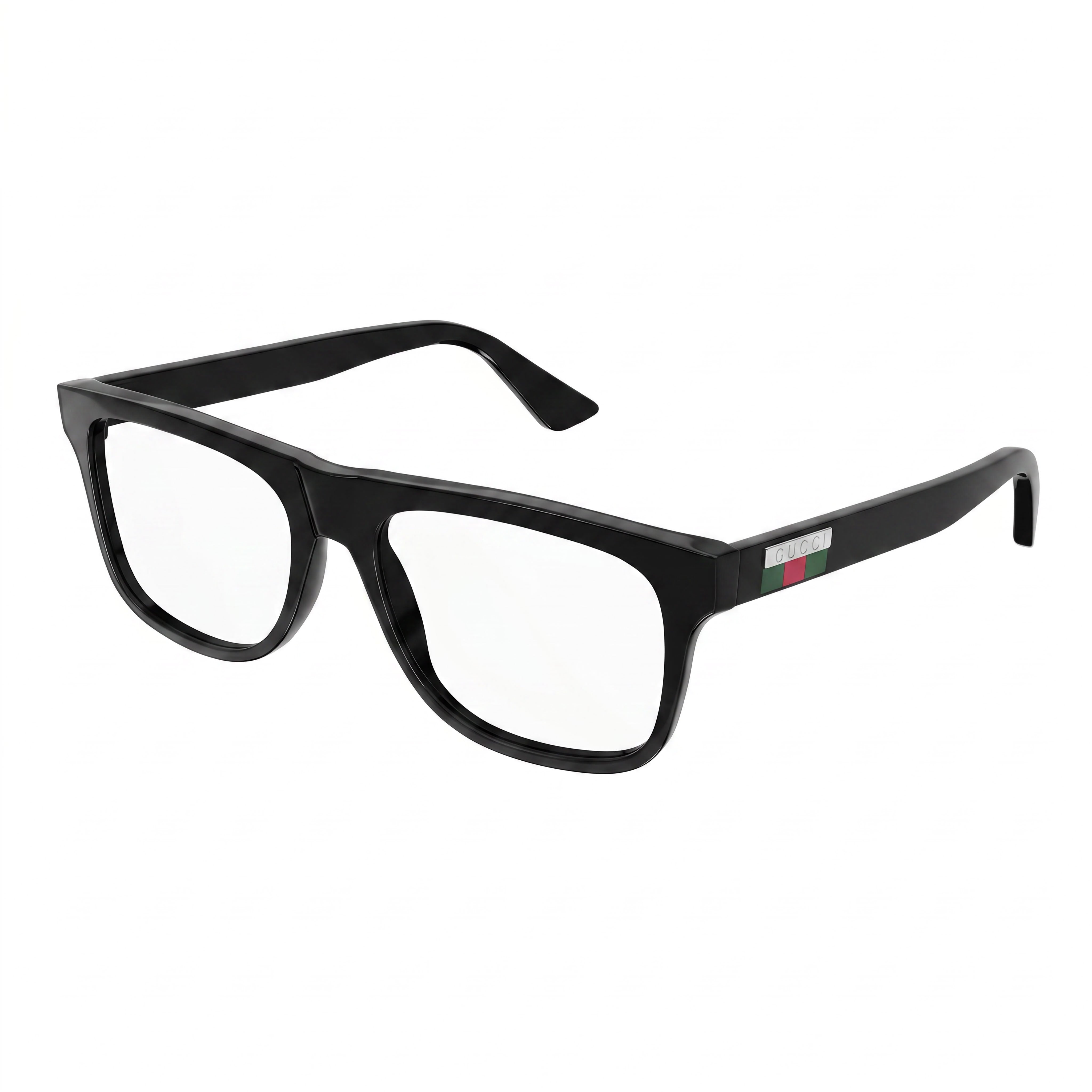 Gucci GG1117O 001 56 Gafas Cuadradas Negras para Hombre, Plástico, Photo 1