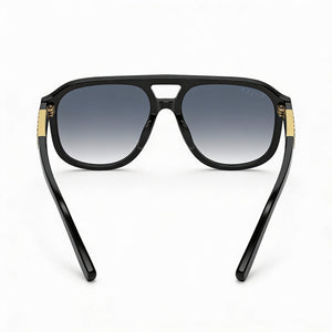 Gucci Gg1188s 002 Aviator Sunglasses Unisex — side view, Non-Polarized Grey Gradient lens